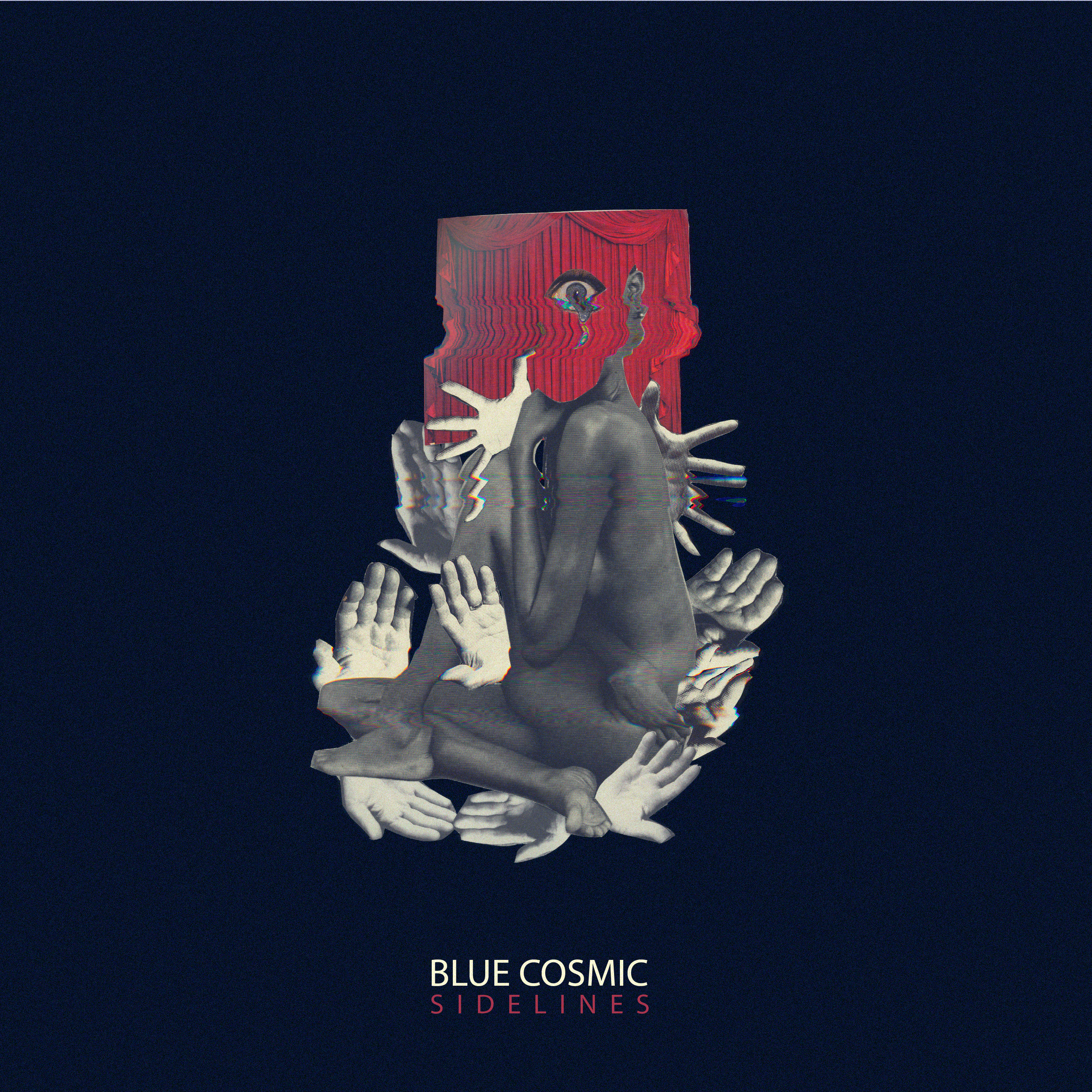 2019 Blue Cosmic - Sidelines Artwork 1811- collage mitte- edel -zentrierte schrift-100